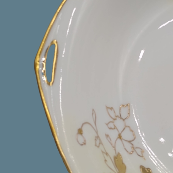 Nippon Antique Cherry Blossom Gold Moriage Serving Bowl Morimura Bros Vintage - Picture 3 of 13